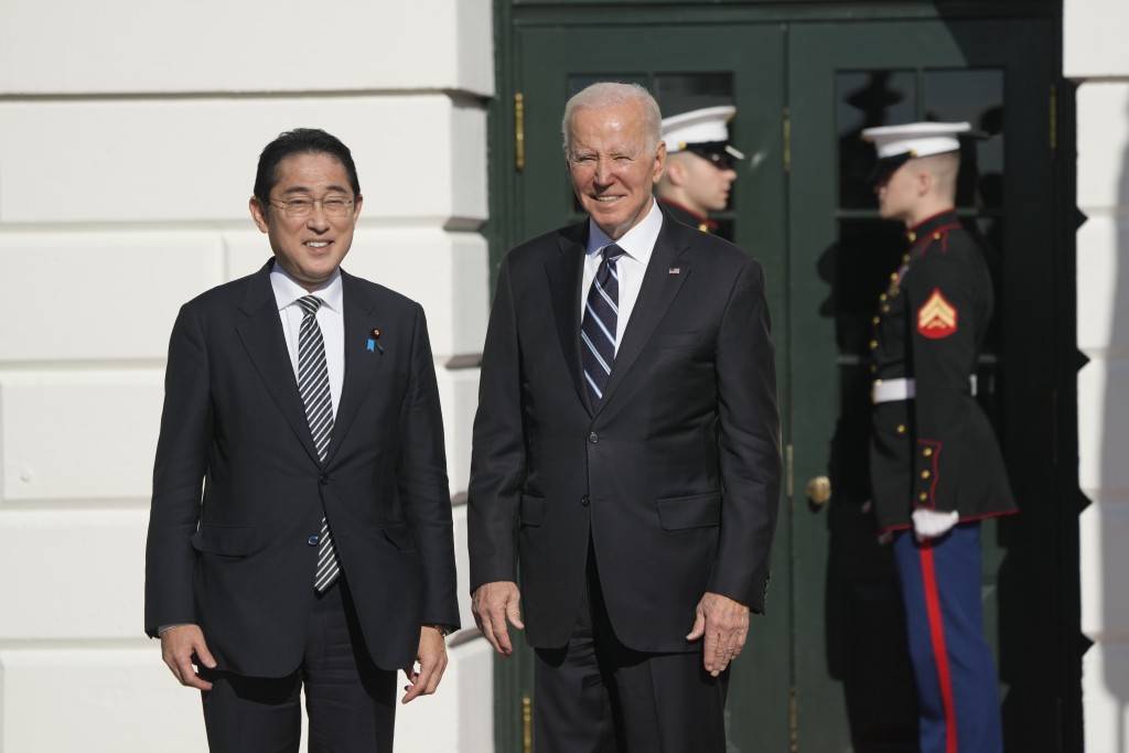 日本首相岸田文雄与美国总统拜登举行会晤_白宫_华盛顿_时间