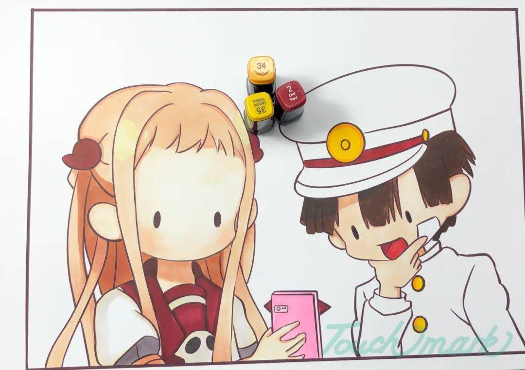 同人绘画小课堂:头一次见到这么可爱的花子君_教程_马克_人物