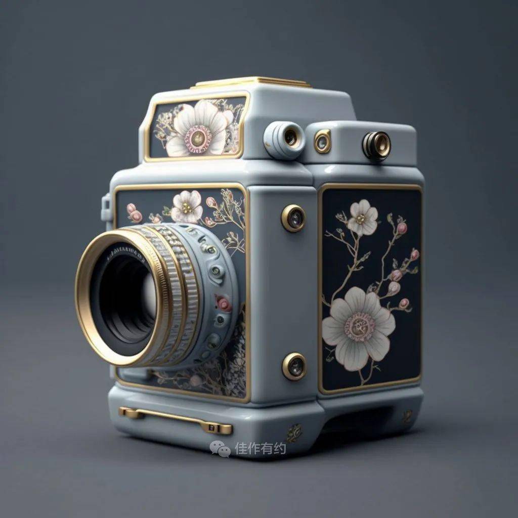 用ai「创造」出乾隆都喜欢的陶瓷古风相机._摄影_镜头_照片