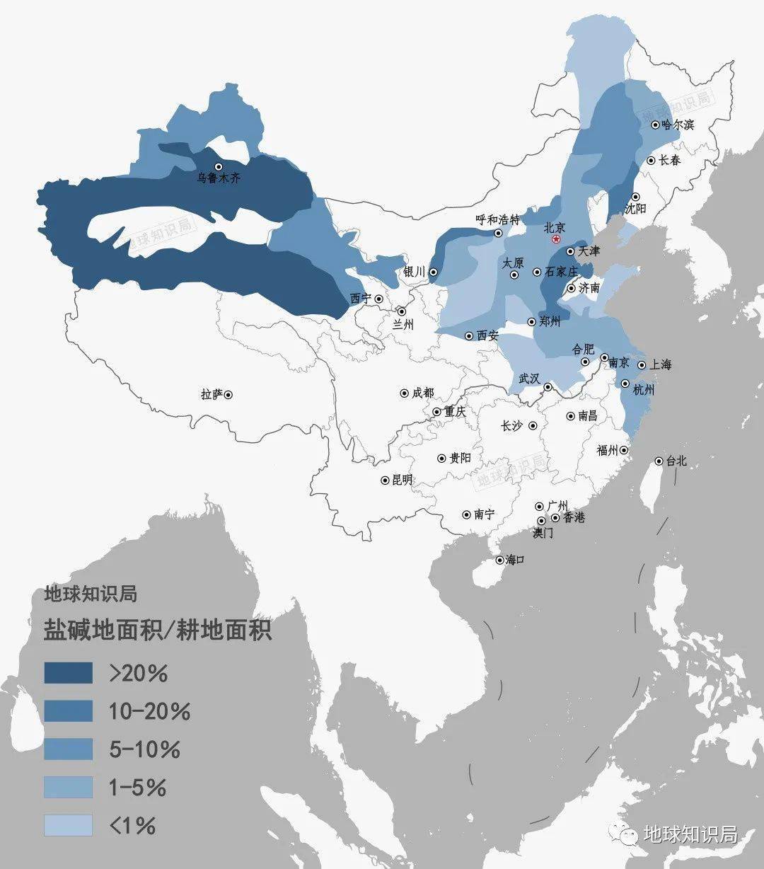 中国盐场分布图图片