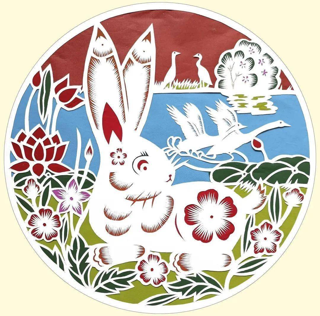 "生态黄河口 喜迎癸卯兔"2023玉兔贺岁剪纸作品赏析_山东省_福建省