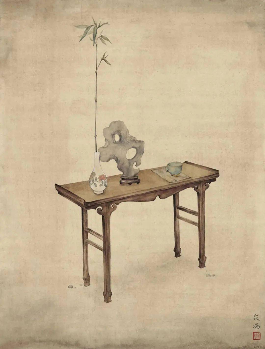 【国画天地】宋扬新工笔|传统中透着禅意和静雅气息_绘画_画面_情感