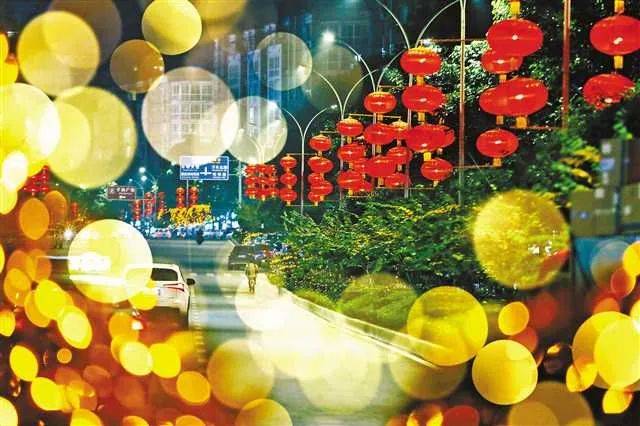 芒果体育今年春节重庆的夜景灯饰又美出圈啦！(图6)