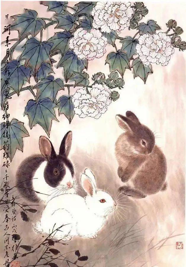 【中华文化】方楚雄画兔作品欣赏