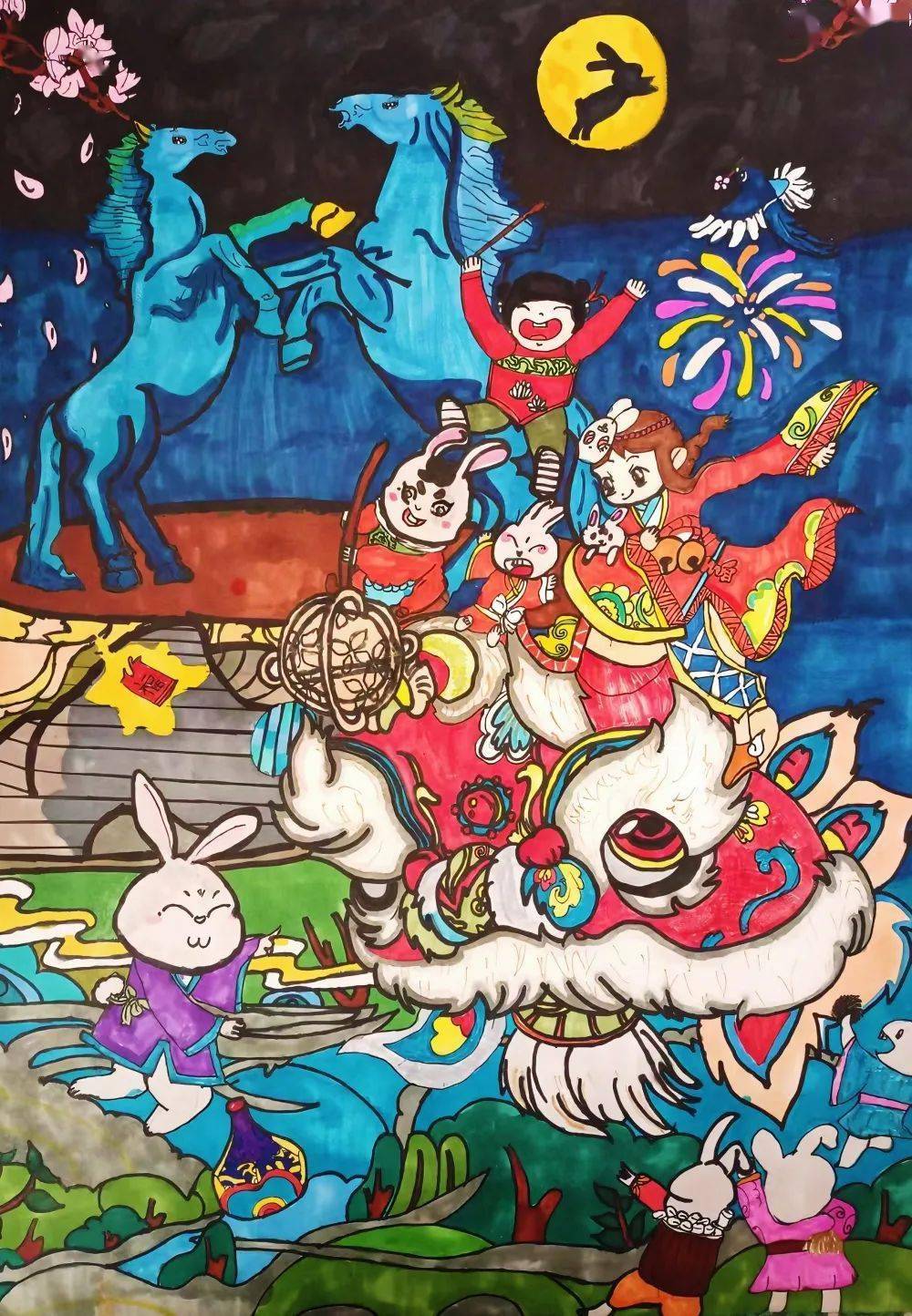 玉兔图片可爱 素描图片