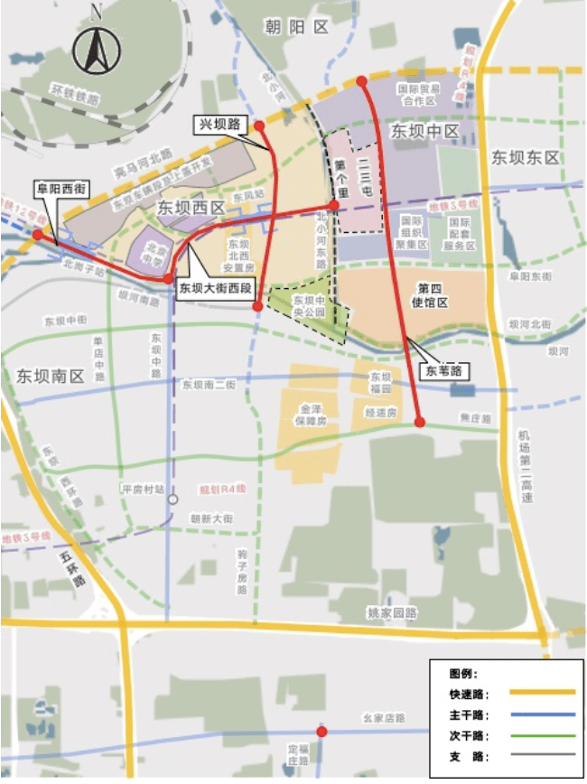 北京第四使馆区周边将添4条交通联络线