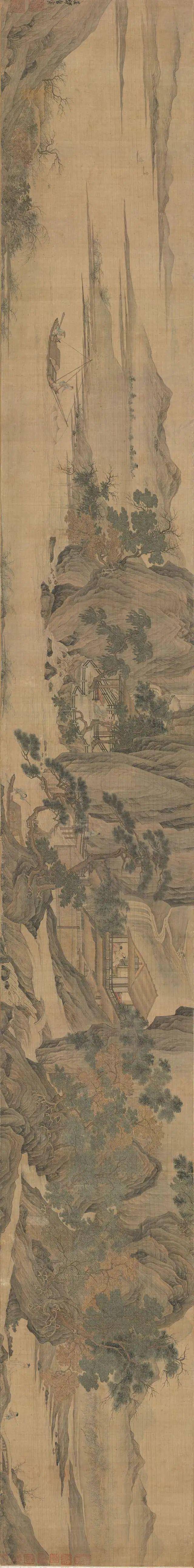 中国美術『 唐寅 唐伯虎 山水 』 中国明代山水画家 a03#（唐伯虎