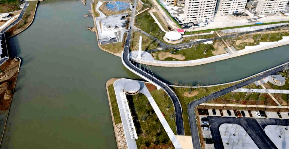 錫澄運河公園三期,這個元宵節約一波踏青如何~_江陰_路橋_景觀