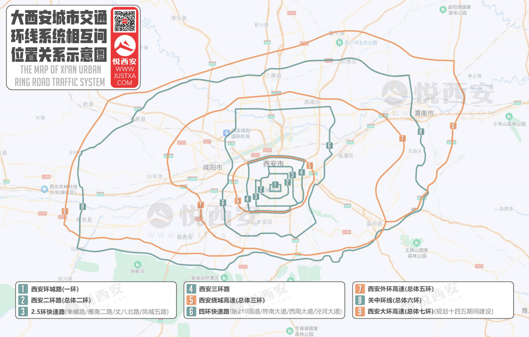 西安107省道路线图图片