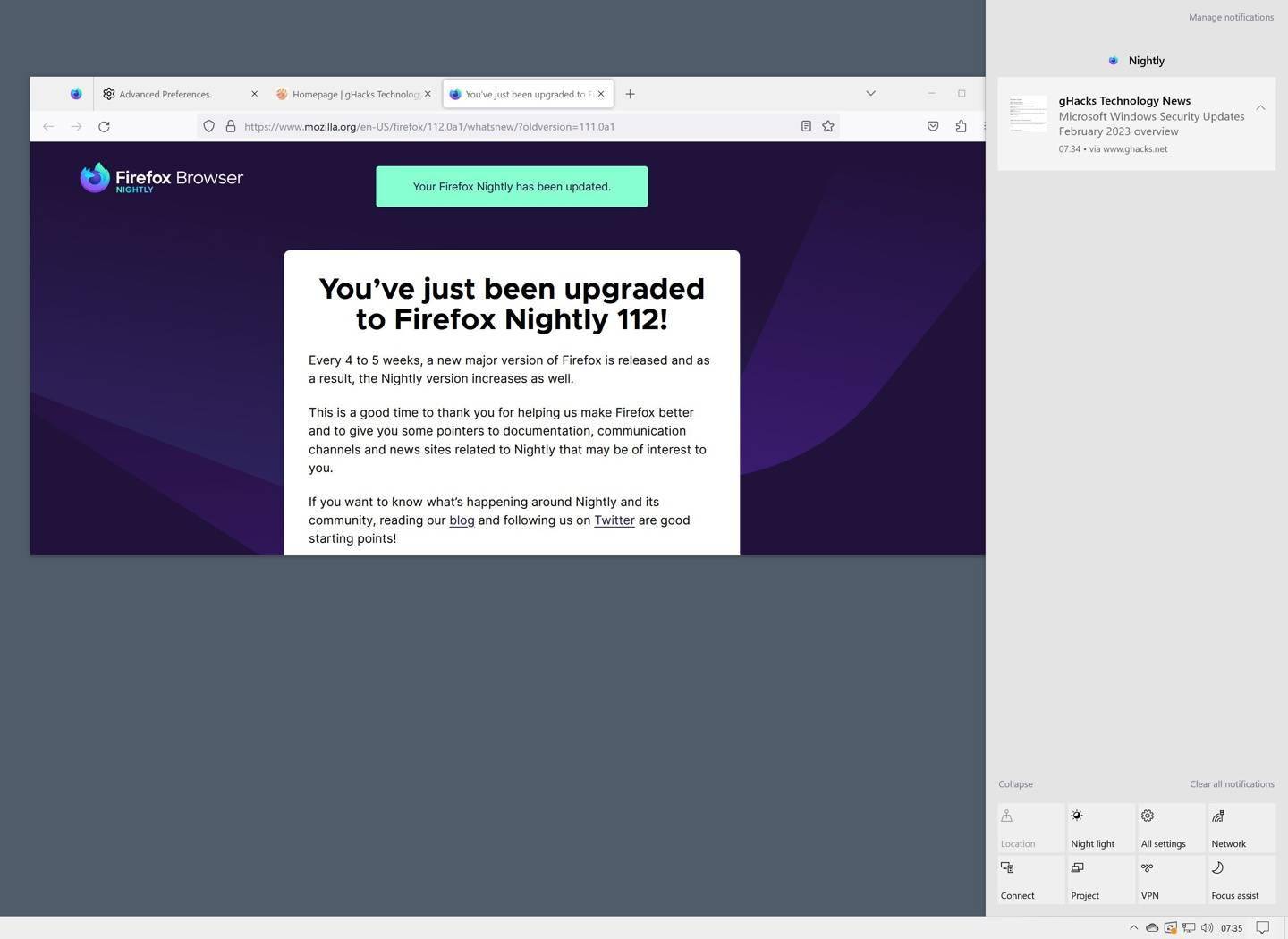 火狐浏览器Firefox 111引入新特性 可在Win10和Win11设备上原生支持系统通知