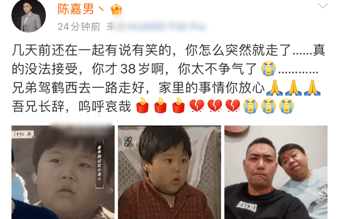 童星陈晨突然离世，留下老婆与2个女儿，同剧演员陈嘉男许诺为其养俩女儿！