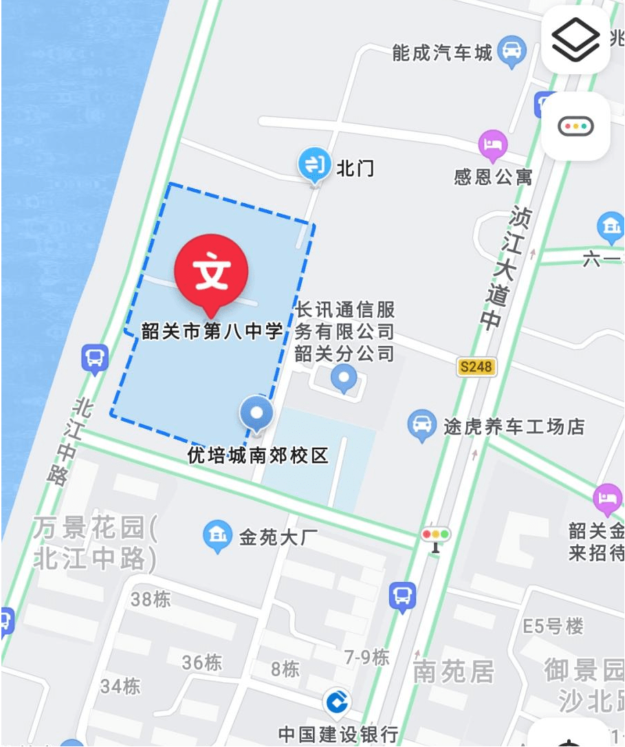 韶關市湞江區十里亭鎮碧亭路146號;韶關市張九齡紀念中學考點07地址