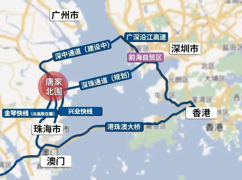 唐家北圍位於唐家灣北部,規劃為科技創新海岸,定位為