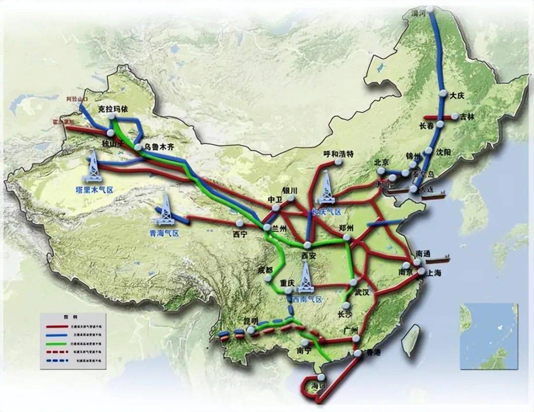 中俄天然气管道线路图片