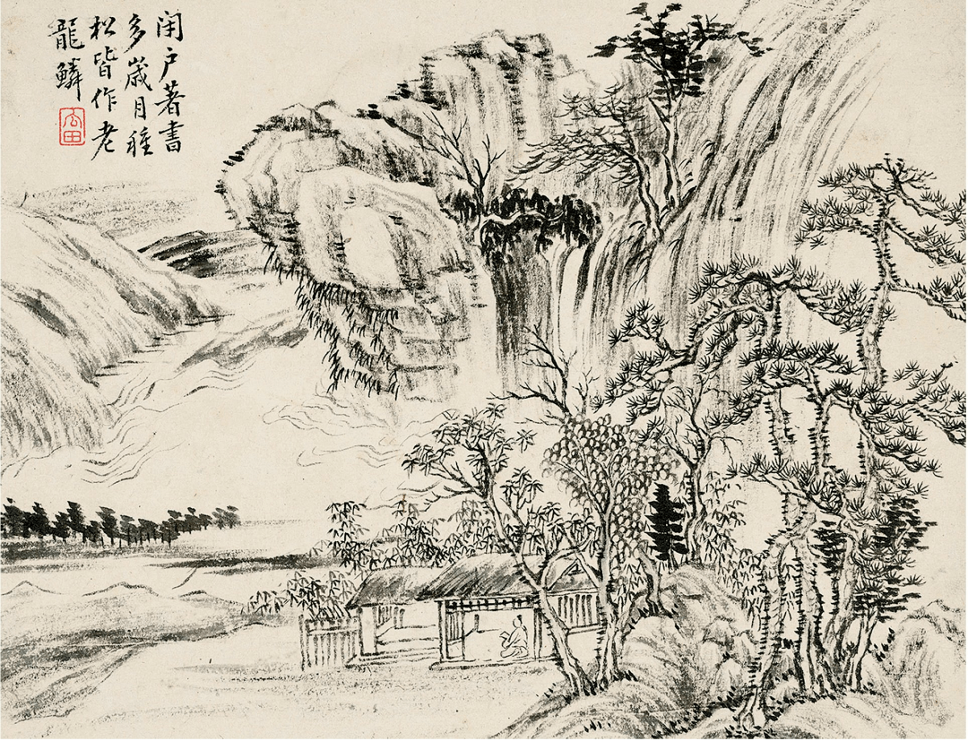 这位清朝"吃瓜群众",山水画水平如何?_张庚_王蒙_清代