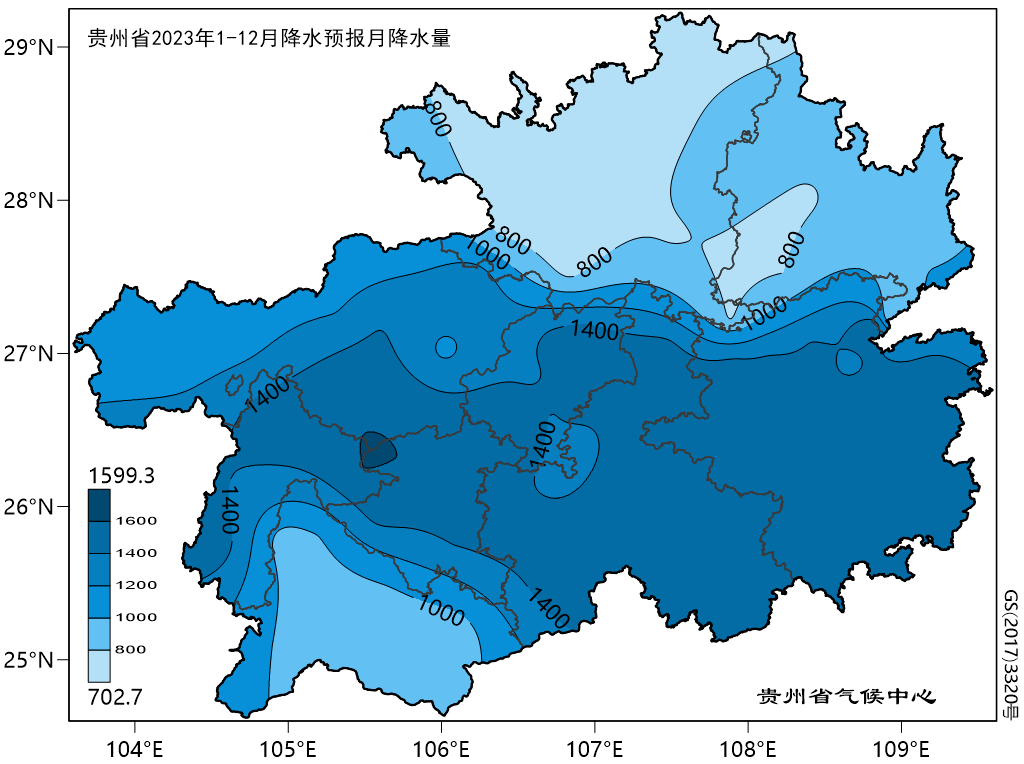 2023年贵州省突发性地量灾祸趋向预测