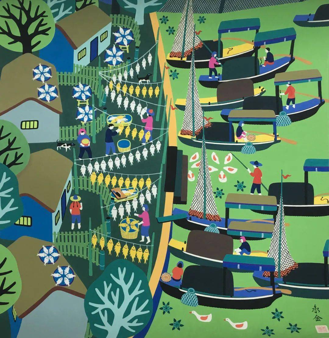 【农民画韵】"画里有情 强国有我"——金山农民画作品系列展(四)_农村