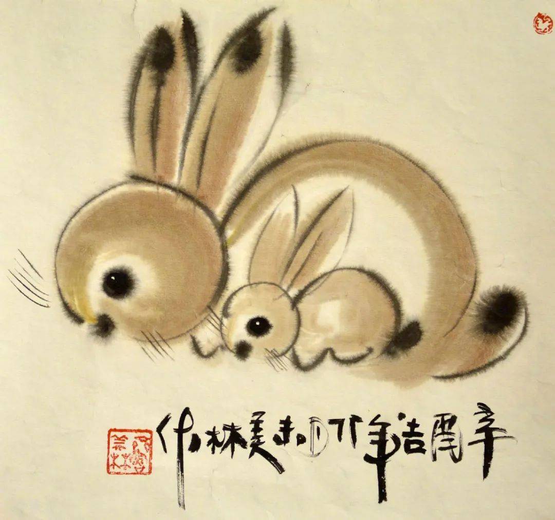 赏韩美林笔下吉祥萌萌兔!_兔子_人们_侵权