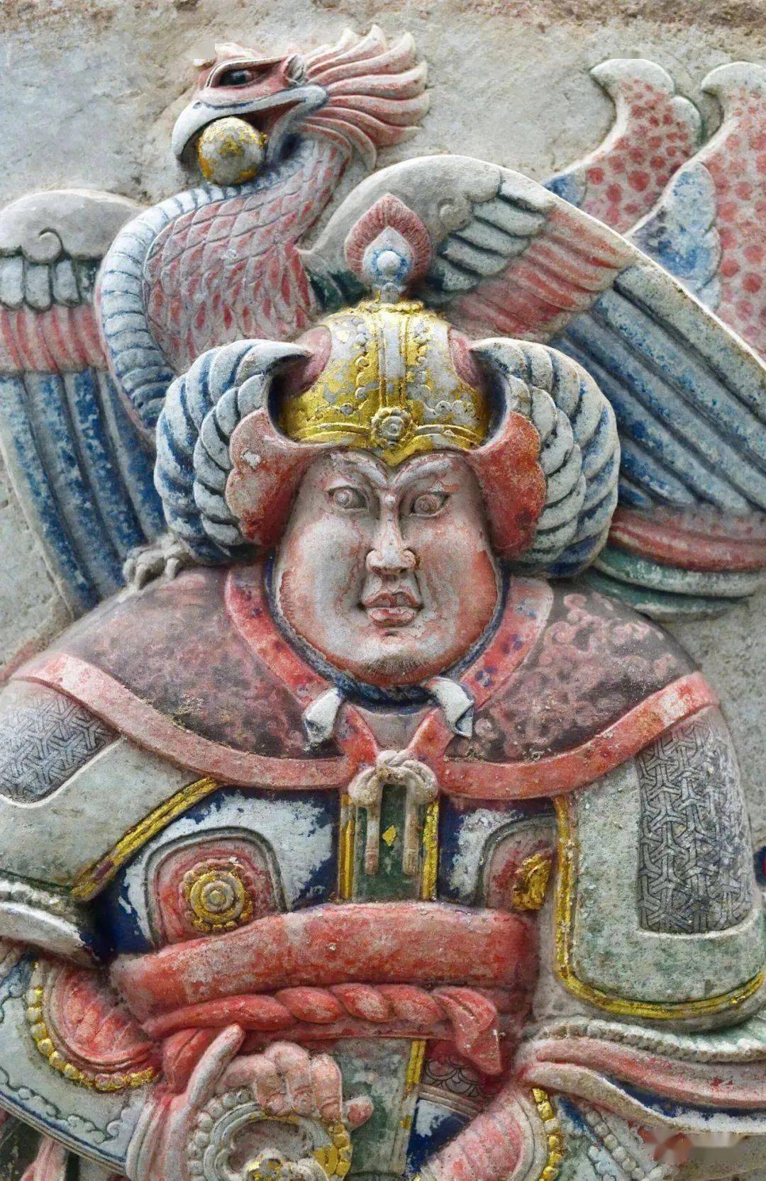 八雅轩丨【八雅收藏】五代|王处直墓石雕珍品_浮雕_墓室_彩绘