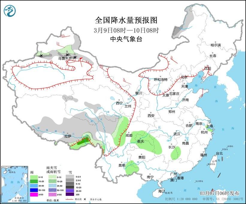 中央气象台：强冷空气将影响新疆，西南地域多阴雨气候