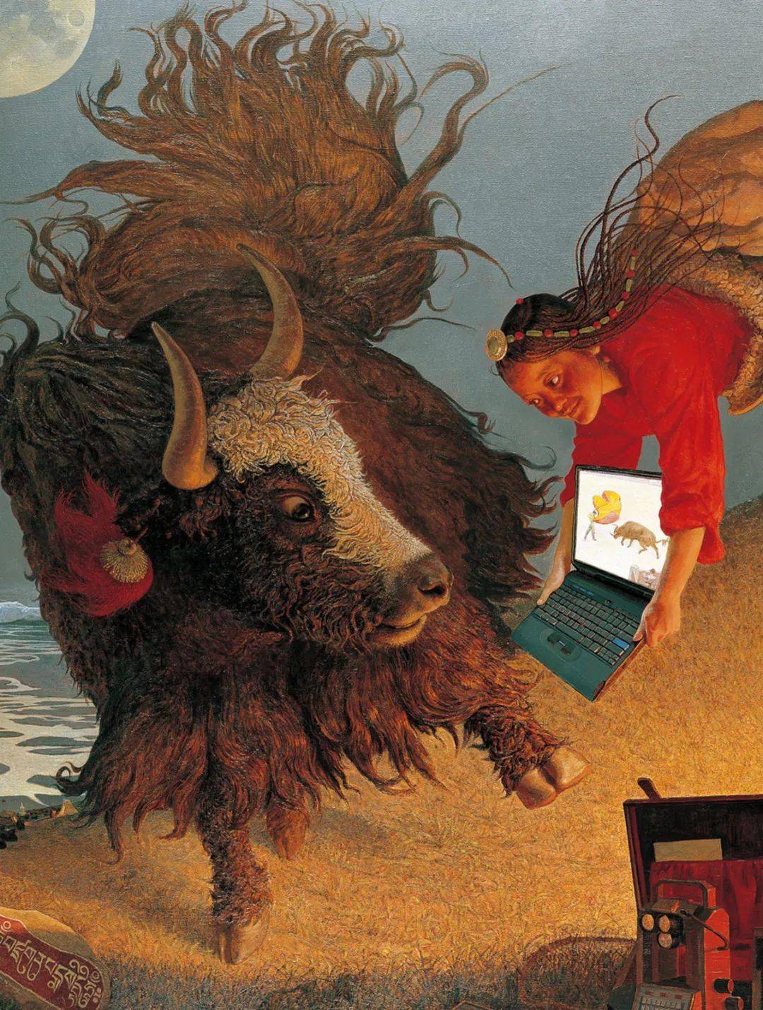 著名油画家王沂光油画艺术作品欣赏!_牦牛_中国_王沂东