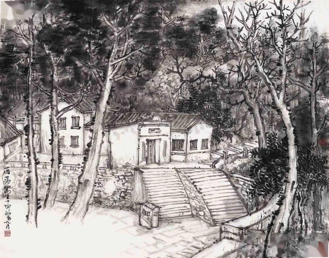 杜愚山水画——一片宁静祥和之气