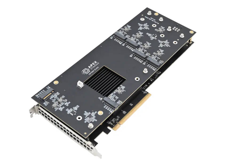 Apex Storage推出 X21 的 PCIe 扩展卡     可安装 21 块 M.2 NVMe SSD