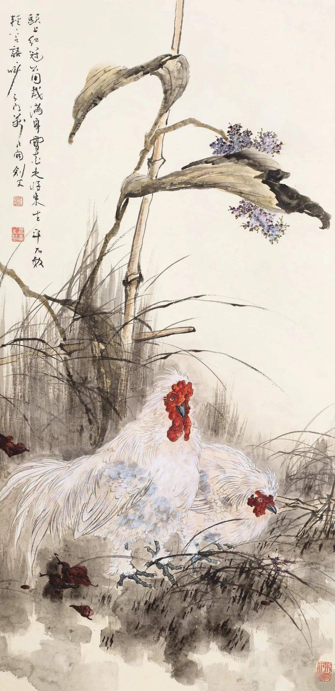 高劍父 花鳥圖 高剑父- 花鸟通景四屏立轴设色纸本-艺术搜索_张雄艺术网