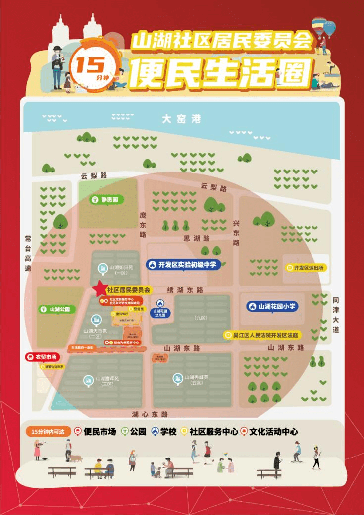 15分钟便民生活圈,“圈”出江陵居民幸福生活_山湖_社区_小区