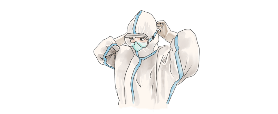 (5)如果存在患者血液,体液,皮肤等接触风险时,应穿隔离衣;存在溢出或