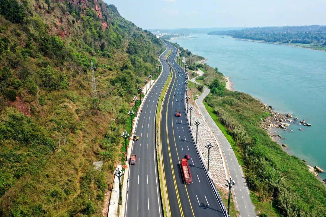 打卡"最美沿江公路",宜宾这条快速通道改造完工_项目_南溪_酒都