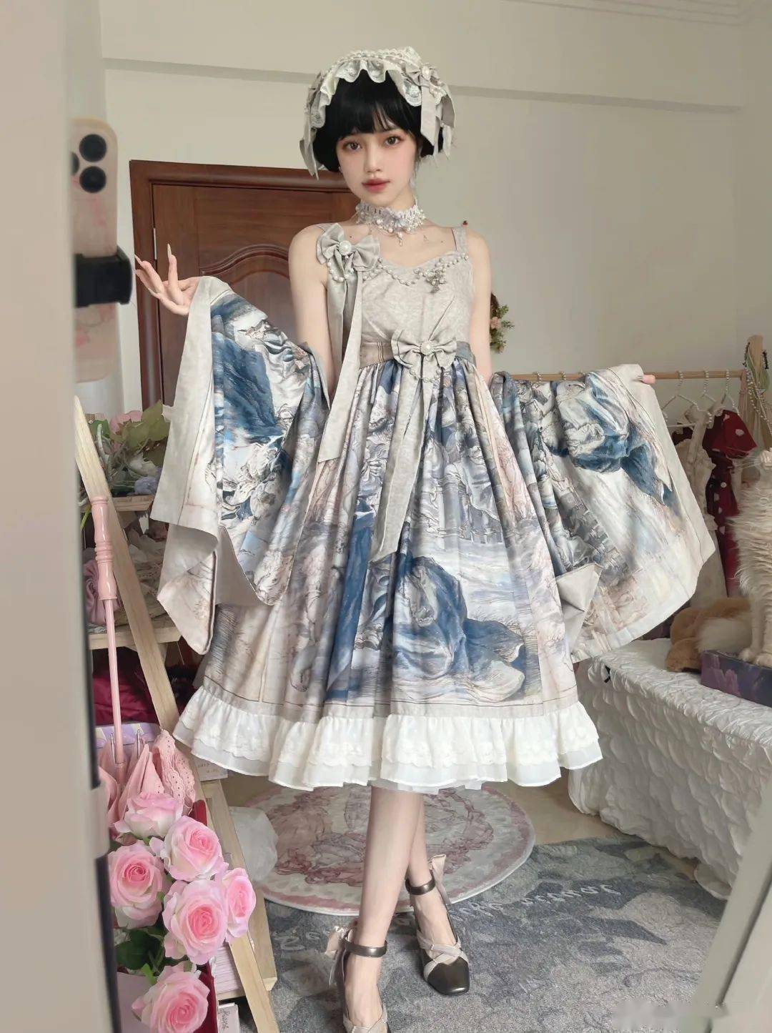 油画柄lolita | 以裙子为画布,诠释古典之美_by_状态_少女