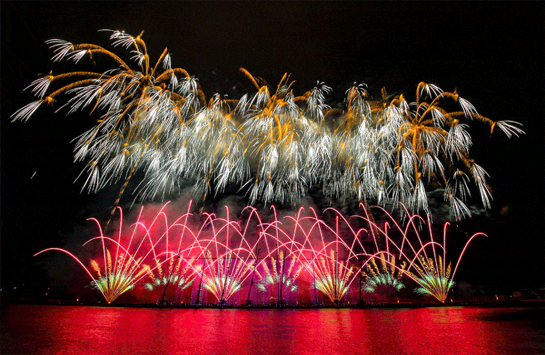 烟花瀑布,水母烟花……浮山樱花园网红烟花节来了!