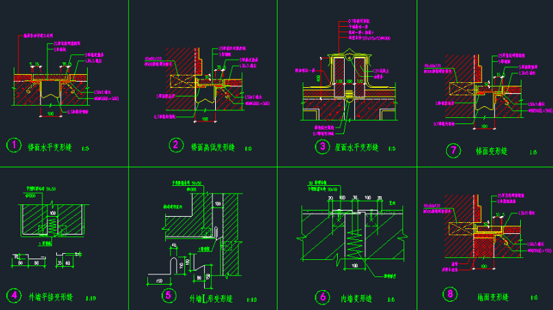 回复"进群"资料下载方式2000 施工通用cad节点图1300个建筑施工图大样