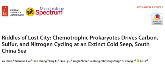 项目文章-失落之城的谜语：嗜化原核生物驱动中国南海绝迹冷泉的碳、硫、氮轮回