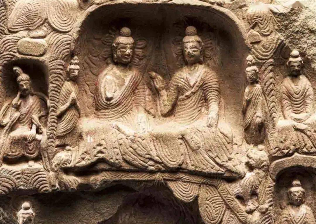 北魏释迦多宝二佛造像欣赏_佛教_袈裟_莲华经