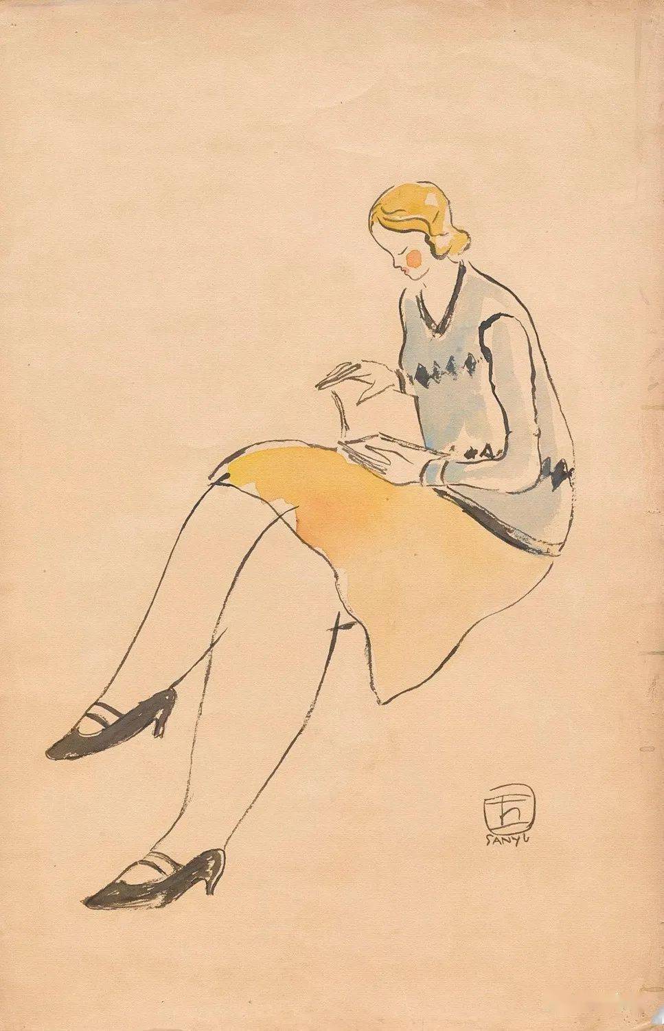 "中国式的莫迪利阿尼",常玉素描欣赏_绘画_台湾_艺术