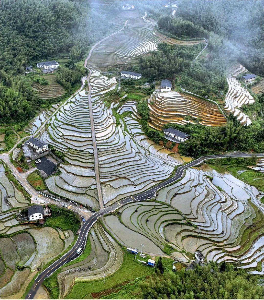 五一悦游崇义之高山水淼 福泽稻乡上堡梯田春耕季放水节来袭,精彩