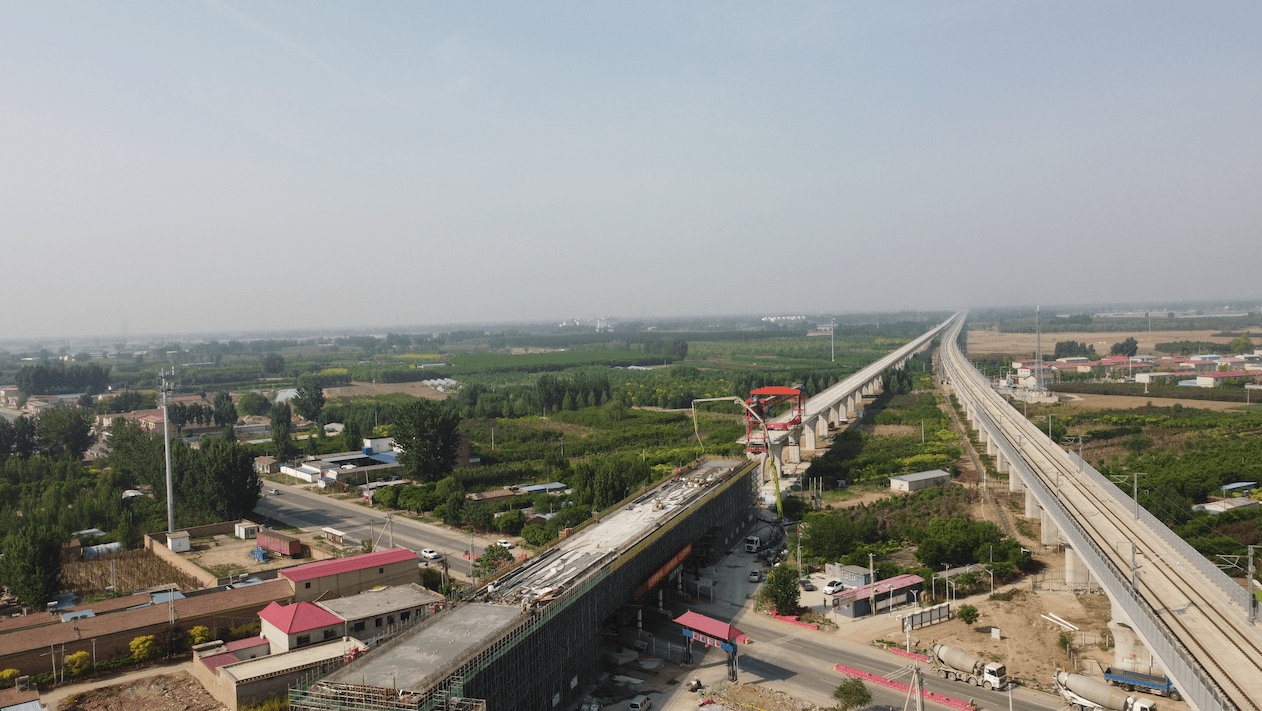 雄安r1线跨固雄路连续梁浇筑完成_施工_保障_结构