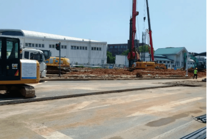 武汉地铁地铁3号线二期全力三路站正打围施工_车站_附属_用房