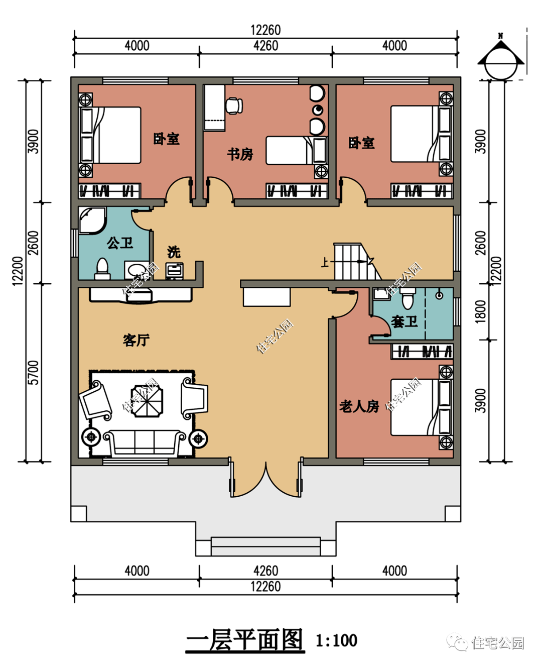 丨12×12米方正欧式别墅,8间卧室人再多都能住得下