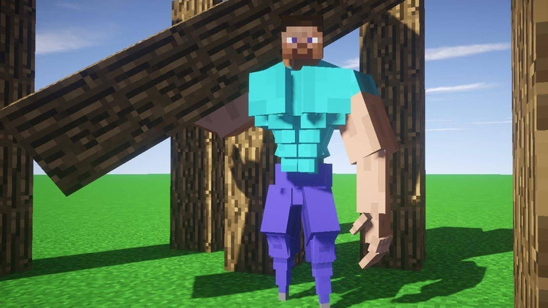 我的世界:史蒂夫的力气究竟有多大?100万吨的物体一拳打碎!