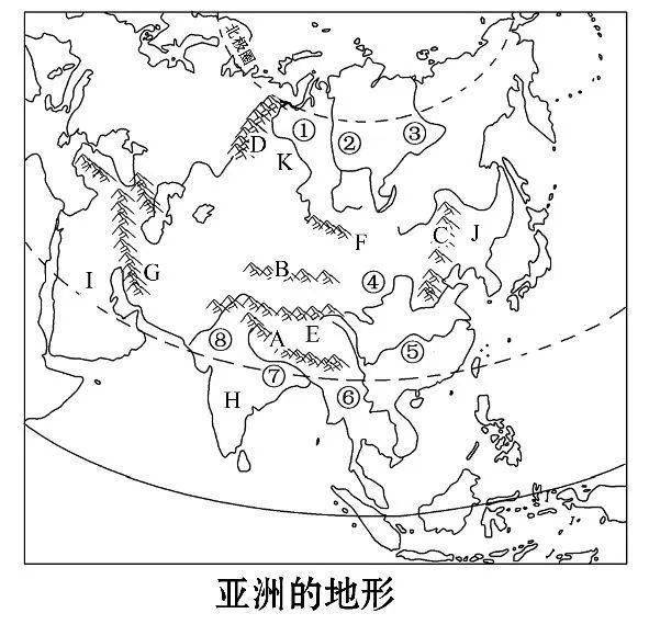 东亚气候图手绘简笔画图片