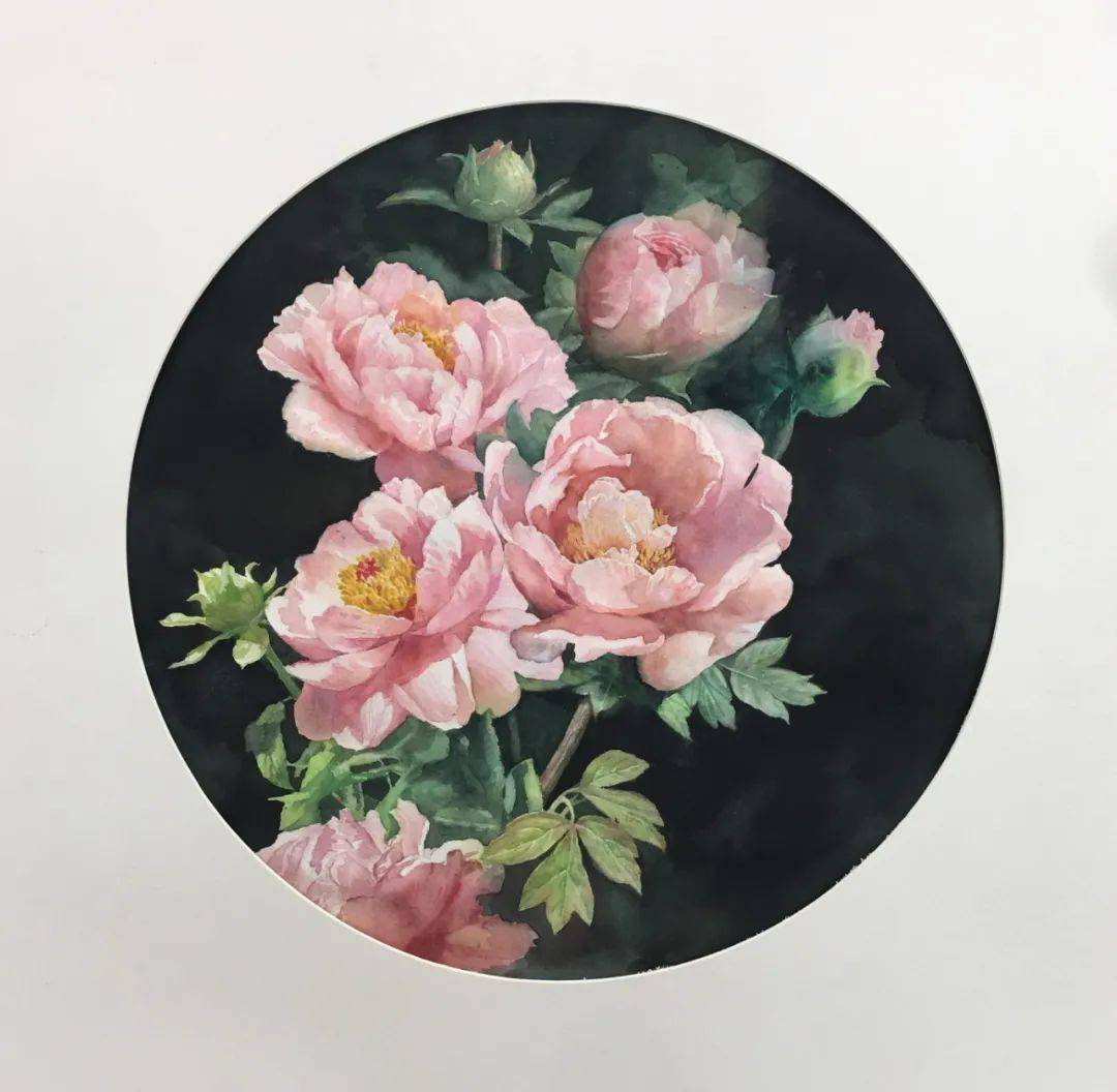 邱敏君《蜜在心》110×150cm 纸本水彩邱敏君《外婆》110×80cm 纸本