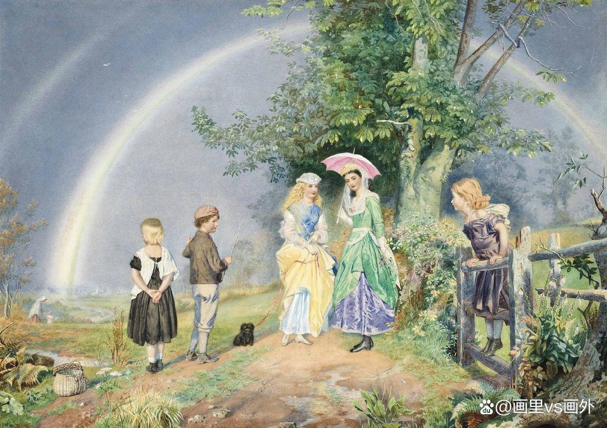 过去的好时光～英国画家约翰61西蒙斯作品欣赏_赫米娅_山德_森林