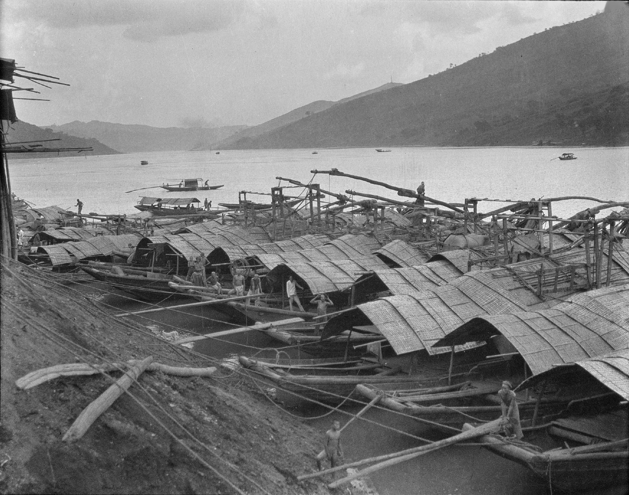 1917年甘博中国行之九:重庆涪陵老照片_长江_木船_罗伯特·菲奇