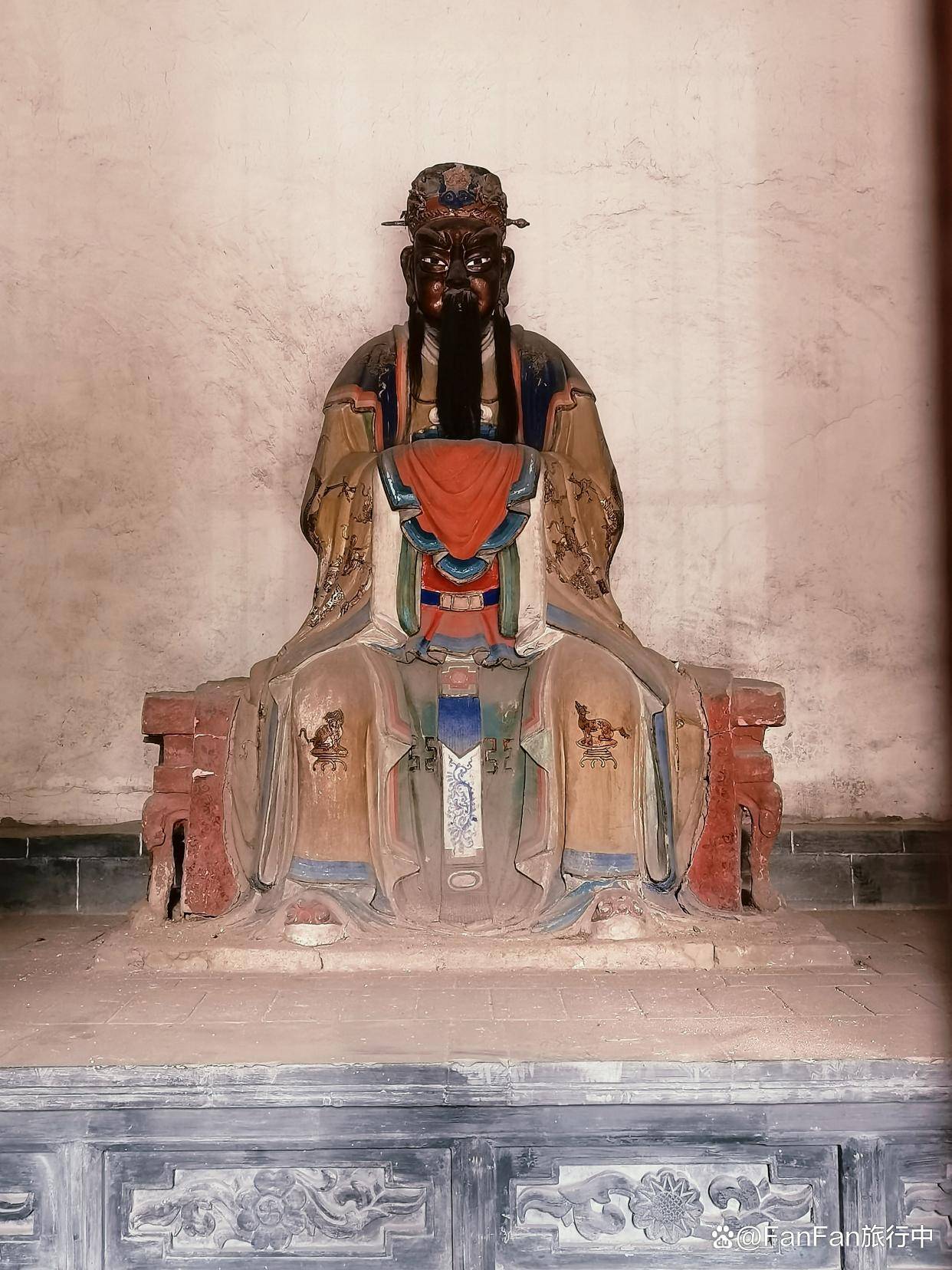 太原古建巡礼|黑脸关公不多见!_保宁_姿势_彩塑