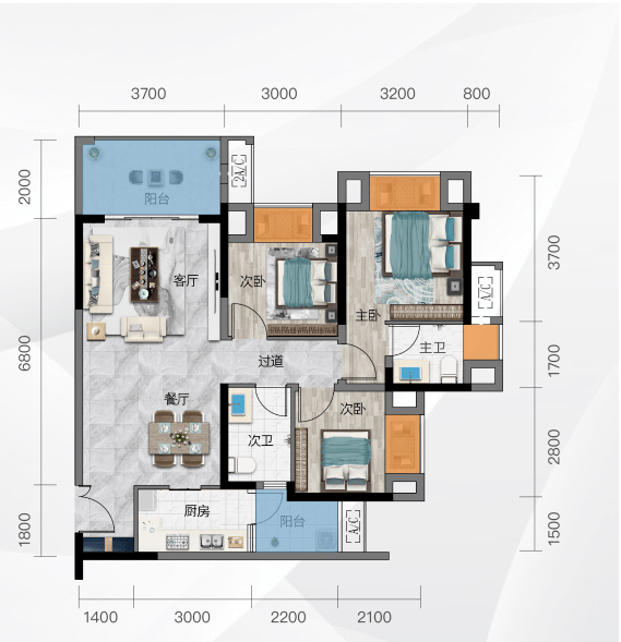 建面约110平户型永川网上售房部凤凰湖片区:永川万科城天空之城·万璟