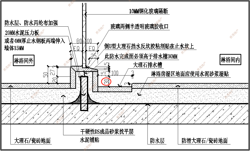 卫生间防水大样图集图片