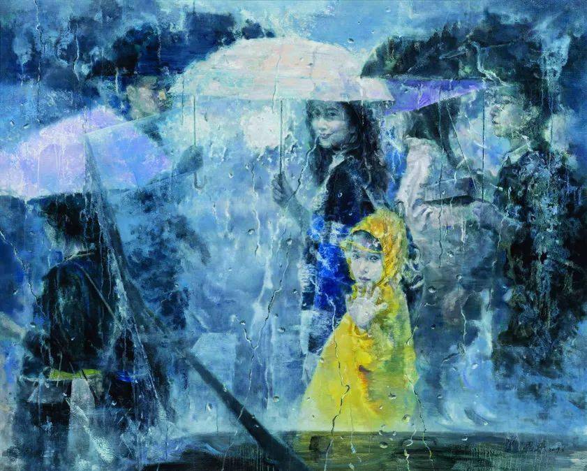 Abstract Canvas Print Rain Modern Wall Art Painting Girl Umbrella with Red  Dress Walking in Street Figure Artwork[並行輸入品] 【セール！】 - seafood.cl